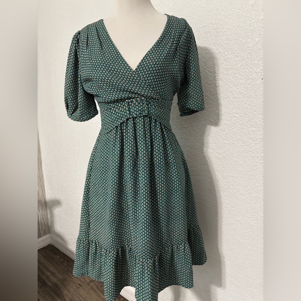 MAEVE KEILY BELTED DRESS FLORAL POLKA DOTS SIZE 4